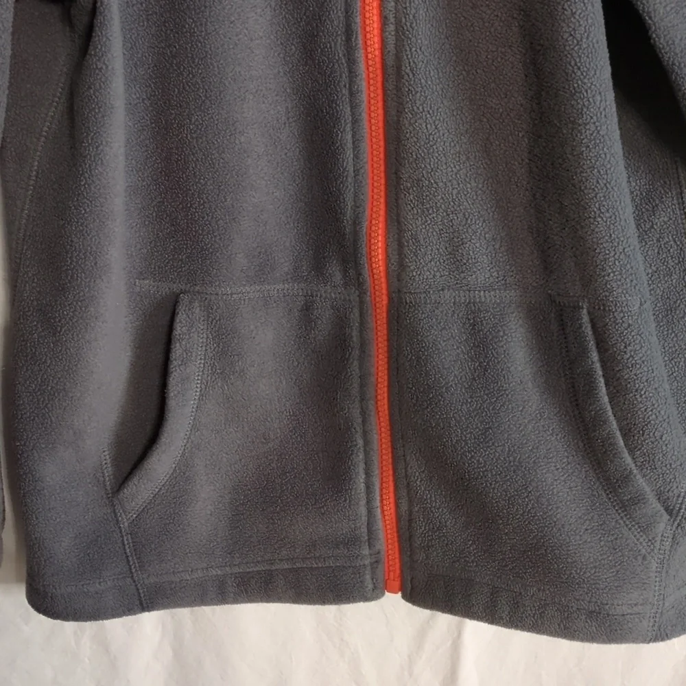 Place | Grey Front Zipper Fleece Jacket | L (10-12)